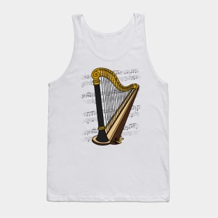 Harp Player Harpist String Musician (Colour) Tank Top